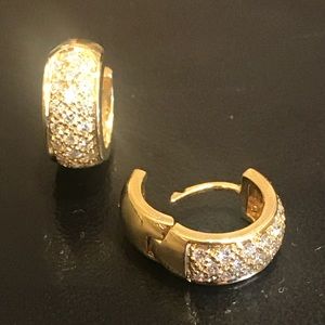 Roberto Coin 18k yellow gold diamond huggies